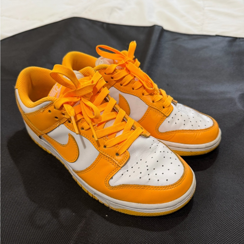 Nike Dunk Low Bright Orange and White Sneakers